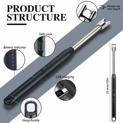 USB 360 Flexible Rechargeable Electric Lighter for Kitchen, Candle Lighter, Camping Lighter